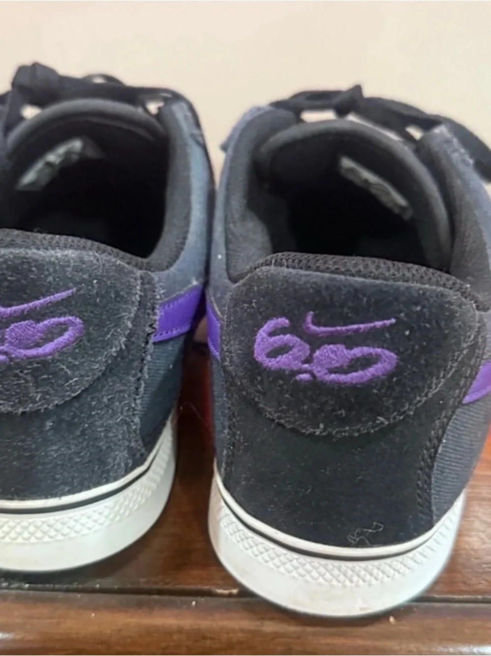 Nike SB Check Solar Black Purple Skate Shoes Men’s 11.5 EUC